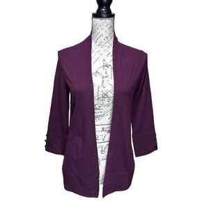 Evolution Burgundy Cardigan Size XS NWT